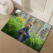 Animacinis P-Peteris Triušis Durų Kilimėlis Sveiki Neslystantis Grindų Kilimėlis Miegamojo Virtuvės Vonios Balkono Koridoriaus Kilimai Namų Dekoro Kilimas 80cm x 160cm gray