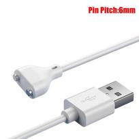 2 Pin Magnetic Charging Cable 8mm center spacing Magnet Suctio USB Power charger for Beauty instrument Smart device 6mm white
