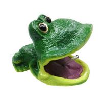Aquarium Frog Air Bubbler Resin Frog Air Stone with Oxygenation Function Fish Tank Decor Aerating Frog Ornament Supports Standard Air Pumps for žalia