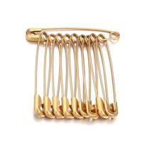 10Pcs/pack Stainless Steel Safety Pins 20-56mm Gold Color Brooches for DIY Home Crafts Garment Sewing Assistive Tool 2030 white