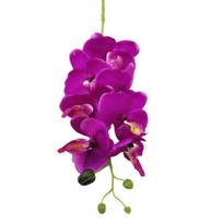Dirbtinė drugelio orchidėjos gėlė 1 vnt. Vestuvių namų dekoras Netikėta medžiaginė gėlė violetinė