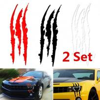 2 rinkinių automobilio priekinių žibintų įbrėžimų juostelių lipdukas Lipdukas su vinilo sunkvežimio juostelėmis red-1pcs black