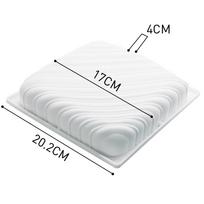 1 vnt Kvadratinės juostelės formos silikoninės torto formos Nelipnios kepimo skardos putėsiai formų tortų dekoravimo įrankiai 1pcs white