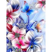 HUACAN Diamond Painting Gėlių siuvinėjimas Deimantinė mozaika Visas komplektas Kalnų krištolų paveikslėlis 20*30 cm