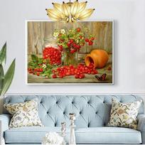 Deimantinis paveikslas gėlių kryželiu Siuvinėjimas Kalnų krištoliniu akmeniu 5D Deimantinis siuvinėjimas „pasidaryk pats“ 20X30CM brown