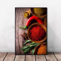 WCIC Nauji čili prieskoniai Skanūs prieskoniai Papuošimas Tapyba Meno Audinys Namo fonas Sienų apdaila Kabantis Tapyba 30*40cm gray