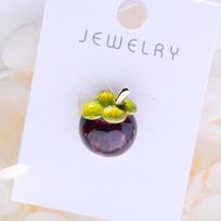 „Blucome“ mielas animacinis animacinis filmukas „Mangosteen“ formos emalio sagės moterims, vyriškos spalvos, skara, „Hijiab“ segtukai violetinė