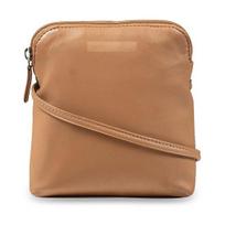 NOORA Leather Mini Crossbody Sling Bag for Girls and Women & Zip Closure Pack of 1 beige