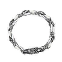 Stora apyrankė Tailando sidabro mados rankų darbo asmenybė Dominuojanti retro stiliaus dovana vaikinui, vyriško stiliaus aksesuaras 19 - 20cm gray