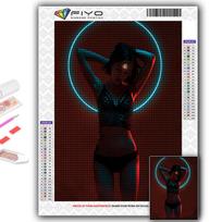 Deimantinis siuvinėjimas Cyberpunk Sexy Art 5D „pasidaryk pats“ deimantų tapyba kryželiu krištolinis akmenukas Full Round 20X30CM