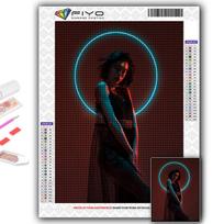Siuvinėjimo kryželiu rinkinys „pasidaryk pats“ deimantinis siuvinėjimas „Cyberpunk Sexy Art Deimantų tapyba“ Namų dekoras Full Round 20X30CM black