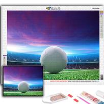 Visas 5D „pasidaryk pats“ deimantų piešimas ugnies ir vandens futbolas 5D deimantų piešimas Full Round 20X30CM