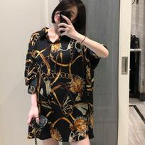 blusas mujer de moda 2022 summer chiffon Printed Top female women shirts Women's white shirt Blouses tops Long sleeve Chic woman XXXXL abrikosas