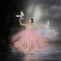 5D DIY Diamond Painting Girl Dancing Ballet Picture Full Diamond Embroidery Mosaic Beautiful Girl Handmade Cross Stitch Kit Home Full Round 20x20CM