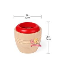 N-Tsi Magic Wooden Kaleidoscopes Fun Toys for Children Kids Gift Preschooler Prism Montessori Early Educational Puzzle 1 piece raudona