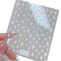 Nail Shining Star Patch Removable Decorative Long Lasting Delicate White Golden Black Silver Flashing Manicure Sticker Supplies L balta