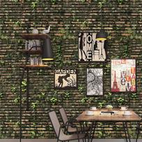 Namų dekoracija Tapetai Kavinė Vandeniui atsparus Sustorintas PVC Sienų lipdukas TV fonas Lipnus sienų lipdukas 40*320cm black