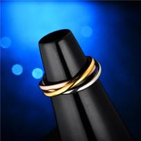 Trijų žiedų apyrankė Sansheng Iii Ring Fashion titano plieno poros žiedas 6 blue