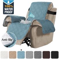 1 2 3 Seater Recliner Sofa Cover Waterproof Pet Dog Kid Sofa Mat Sofa Covers Relax Lounger Slipcovers Couch Towel Armchair Cover gray