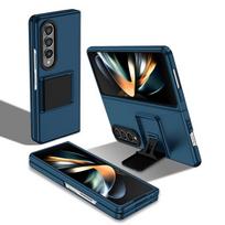 Skirtas „Galaxy Z Fold 3 4“ dėklui su įmontuotu laikikliu fotoaparato apsauga nuo įbrėžimų dėklas Juodas mėlynas žalias raudonas sulankstomas 3 4 for Galaxy Z Fold 3 mėlyna