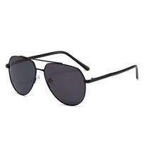 Polarized Sunglasses Summer New Men's Glasses Metal Double Beam Toad Mirror Black Sunglasses Female black