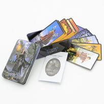 Taro žaidimas Kortų žaidimas Waite Iron Box Taro kostiumas kortų stalo žaidimas Bronzinis Oracle kortų vakarėlis kelių žaidėjų atsitiktinis žaidimas 10*6*4cm