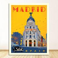 Vokietija Kelionės drobės Paveikslai Vintažiniai Sieniniai Kraft Plakatai Dengti Sienų Lipdukai Namų dekoras Dovana Ispanija Madrido Bulių kautynės Berlynas Be rėmelio 21*30cm