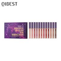 Matte Lip Gloss, Non-stick Cup Non-fading Lip Gloss Long-lasting Non-decolorizing Liquid Lipstick Set Makeup blue