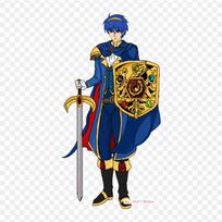 Cartoon Smash Bros Brawl Marth Iron on Heat Transfer Printing Vinyl Patches Sticker for Clothes DIY Appliques Washable Patches