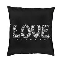 Love Diamond Throw Pillow Case 60*60cm Sofa Rhinestone Jewelry Gemstone Cushion Cover Sofa Car Pillowcover Double-sided Printing 30x30cm 12x12in