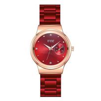 Hi Fashion Watch Prabangūs moteriški kvarciniai laikrodžiai, vandeniui atsparūs moteriški laikrodžiai, moteriški rankiniai laikrodžiai raudona