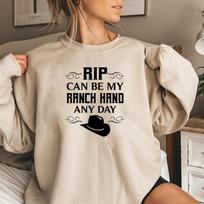 Plyšimas gali būti mano rančo ranka bet kurią dieną Sweatshrit Yellowstone Dutton Ranch Hoodie Rip Wheeler Gauk suplėšytą megztuką su gerbėjų dovana L smėlis