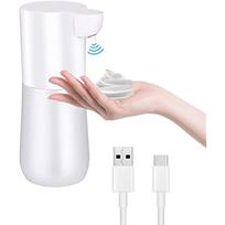 Automatinis muilo dozatorius, Automatinis muilo dozatorius, USB įkrovimas, Bekontaktis rankų muilo dozatorius, IPX5 Vonios ir virtuvės vandeniui atsparus dizainas 11x8x22cm beige