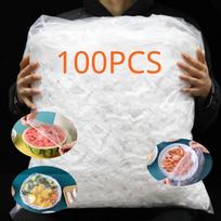 Vienkartinis maisto dangtelis Maistinis vaisių daržovių laikymo krepšys Elastinis plastikinis maišelis Virtuvės šviežio laikymo krepšys 100pcs/set white