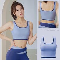 High Impact Sports Bra Sexy Gym Crop Top Women Clothing Breathable Shockproof Running Underwear Women Workout Tops Fitness Yoga Bra Female S mėlyna