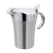 500/750 ml padažo puodas su dangteliu ir rankena Nelaidus dvigubai izoliuotas padažas maistui skirtas nerūdijančio plieno padažo indas grietinėlės salotų padažui L white