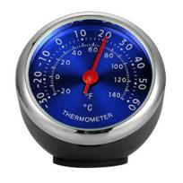 Mini automobilio prietaisų skydelio termometras, higrometras, mechaninis ornamentas, skirtas automobilių apdailai Thermometer** blue