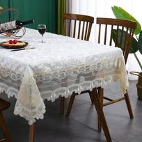 Neperšlampama staltiesė valgomojo stalui Stačiakampė kvadratinė nėrinių stalo užvalkalas Kava Gimtadienio vakarėlio dekoravimui Minkštas 90x90cm-Square smėlis