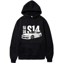 Anime Initial D Printed Hoodie Women Casual Fashion Hooded Shirt Long Sleeves Pullover Sweatshirts Oversized Unisex Clothing S