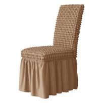 Kėdės užvalkalas „Seersucker“ sijonas valgomajam „Spandex“ elastiniai kėdžių užvalkalai „Housse De Chaise“ 1 PC tamsiai mėlyna spalva