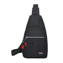 Unisex krūtinės krepšys Paprastas laikymo krepšys Lengvas kelioninis maža kuprinė Crossbody Bag Mada Kasdieniai vienetiniai krepšiai juoda