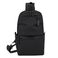 Unisex krūtinės krepšys Paprastas laikymo krepšys Lengvas kelioninis maža kuprinė Crossbody Bag Mada Kasdieniai vienetiniai krepšiai juoda