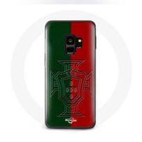 Coque Samsung Galaxy S9 portugal logo vert et rouge raudona