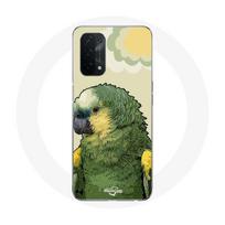 Coque pour Oppo A74 5G Amazone Perroquets Vert žalia