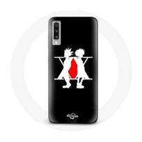 Coque Samsung Galaxy A70 Hunter x Hunter Manga Logo Fond Noir