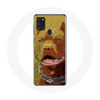 Samsung Galaxy A21S dėklas Amerikiečių pitbulterjeras