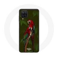 Case - Samsung - Galaxy A12 - Pionus Parrot - Red - Soft raudona
