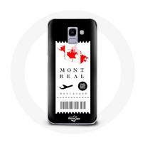 Coque pour Samsung Galaxy A6 2018 Billet d'avion Montréal Canada