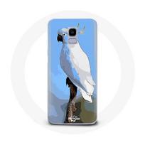 Coque pour Samsung Galaxy A6 2018 Cacatoès Perroquets blanc Oiseaux