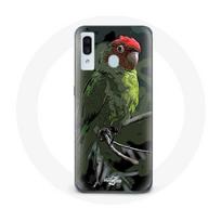 Coque pour Samsung Galaxy A30 Pionus Perroquet Rouge Vert